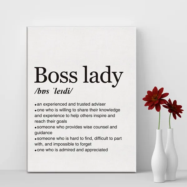 Multicolor_Boss_Lady_Definition_Print_Canvas_Wall_Art_Home_Office_Decor_Modern_Minimalist_Painting_12_x_16_Canvas_Thank_You_Mentor_Sign_Poster_Framed_Ready_to_Hang_Gift