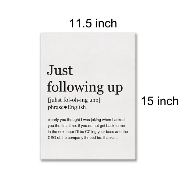 Multicolor_Funny_Office_Following_up_Definition_Print_Canvas_Wall_Art_Home_Office_Decor_Modern_Painting_12_x_16_Canvas_Poster_Framed_Ready_to_Hang_Artwork