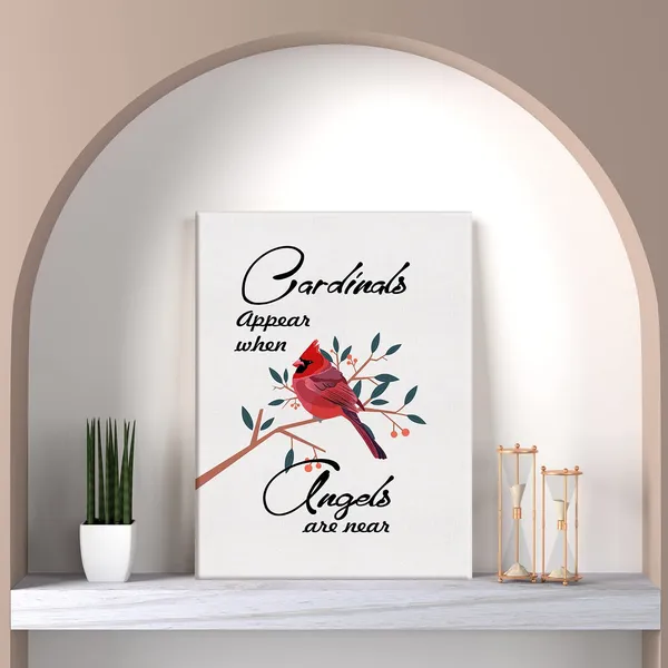 Multicolor_Cardinal_Appears_When_Angels_are_Near_Canvas_Home_Wall_Art_Decor_Sympath_Quote_Painting_12_x_16_Poster_Framed_Ready_to_Hang