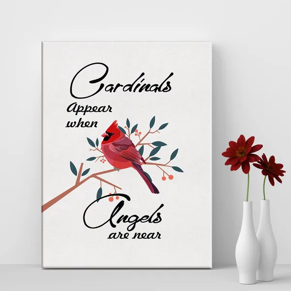 Multicolor_Cardinal_Appears_When_Angels_are_Near_Canvas_Home_Wall_Art_Decor_Sympath_Quote_Painting_12_x_16_Poster_Framed_Ready_to_Hang
