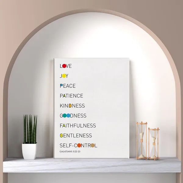 Multicolor_Bible_Verse_Fruit_of_the_Spirit_Things_Print_Canvas_Home_Wall_Decor_Scripture_Art_Painting_12_x_16_Poster_Framed_Ready_to_Hang_Christian_Gift
