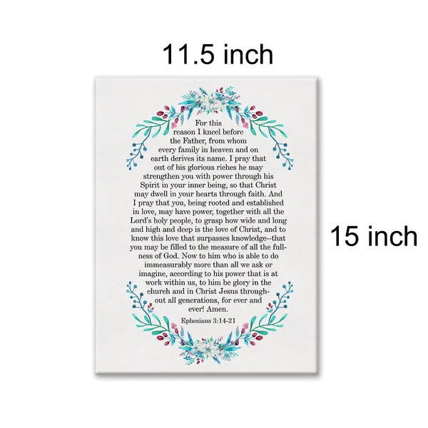 Multicolor_|_For_This_Reason_I_Kneel_Be|_Fore_the_Father_Sign_Bible_Verse_Canvas_Home_Wall_Art_Decor_Scripture_Painting_12_x_16_Poster_Framed_Ready_to_Hang