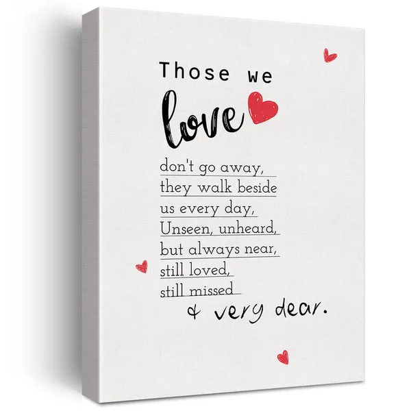 Multicolor_Sympathy_Sign_Those_We_Love_Don't_Go_away_Print_Canvas_Home_Wall_Art_Decor_Gift_|_For_Loss_Painting_12_x_16_Memorial_Poster_Framed_Ready_to_Hang