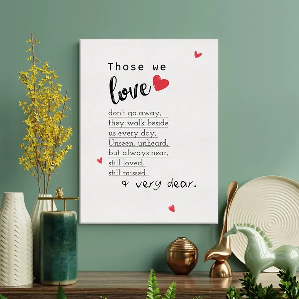 Multicolor_Sympathy_Sign_Those_We_Love_Don't_Go_away_Print_Canvas_Home_Wall_Art_Decor_Gift_|_For_Loss_Painting_12_x_16_Memorial_Poster_Framed_Ready_to_Hang