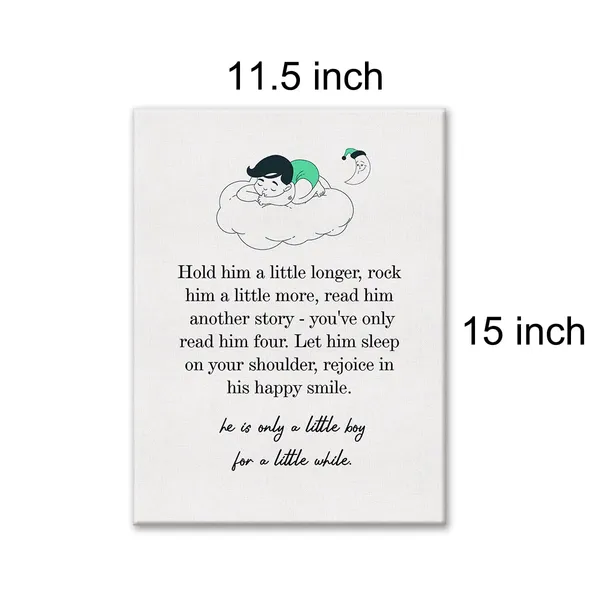Multicolor_Hold_Him_a_Little_Longer_Print_Canvas_Home_Wall_Art_Decor_Boy_Nursery_Sign_Painting_12x15_Poster_Framed_Ready_to_Hang_Sons_Nursery_Room_Decor