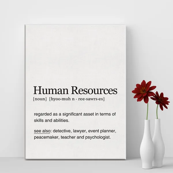 Multicolor_Human_Resources_Definition_Print_Canvas_Wall_Art_Home_Office_Decor_Modern_Gaming_Painting_12_x_16_Canvas_Poster_Framed_Ready_to_Hang_Artwork_Gifts_|_For_Coworker