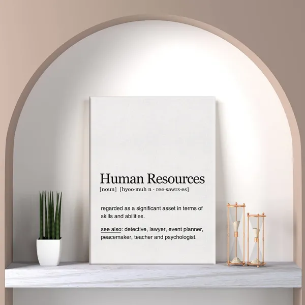 Multicolor_Human_Resources_Definition_Print_Canvas_Wall_Art_Home_Office_Decor_Modern_Gaming_Painting_12_x_16_Canvas_Poster_Framed_Ready_to_Hang_Artwork_Gifts_|_For_Coworker