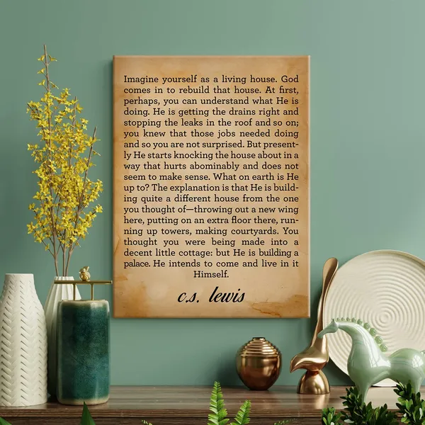Multicolor_Inspirational_Quote_Christian_Retro_Print_Canvas_Wall_Art_Home_Decor_Imagine_Yourself_as_a_Living_House_Painting_12_x_16_Canvas_Poster_Framed_Ready_to_Hang