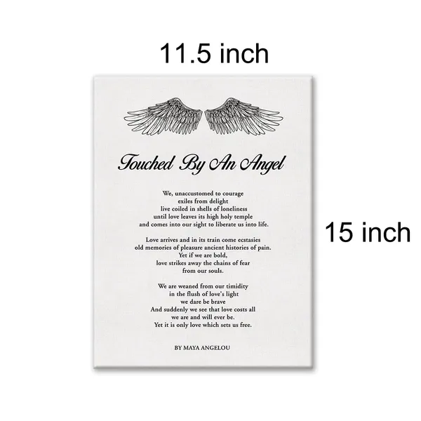 Multicolor_Touched_By_An_Angel_Poem_Print_Canvas_Wall_Art_Home_Decor_We_Unaccustomed_to_Courage_Exiles_From_Delight_Painting_12_x_16_Canvas_Poster_Framed_Ready_to_Hang