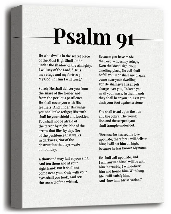 Multicolor_Psalms_91_Print_Poster_Christian_Canvas_Wall_Art,_Spiritual_Wall_Decor_Sign,_Christian_Gift_Bible_Quote_Print_Biblical_Verses_Scripture_Baptism_Gift,_Christian_Family_Home_or_Office_Decor_12x15