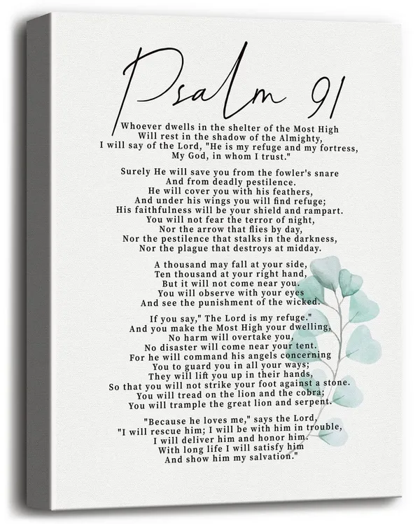 Multicolor_Psalms_91_Christian_Canvas_Wall_Art,_Spiritual_Wall_Decor_Sign_Scripture_Signs_|_For_Home_or_Office_Decor,_Inspirational_Quote_Canvas_Prints_Poster_Wall_Art,_Christian_Family_Home_or_Office_Decor_Saying