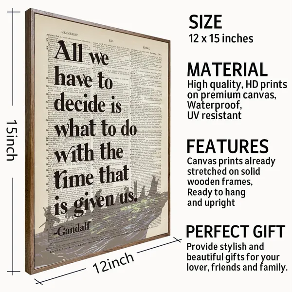 Multicolor_Gifts,_Framed_LOTR_Poster,_Gift_|_For_LOTR_Decor,_All_We_Have_to_Decide_is_What_to_Do_With_The_Time_That_is_Given_Us_-_Gandalf,_LOTR_Merch,_LOTR_Birthday_Decor,_Lord_of_the_Rings_Poster_12x15