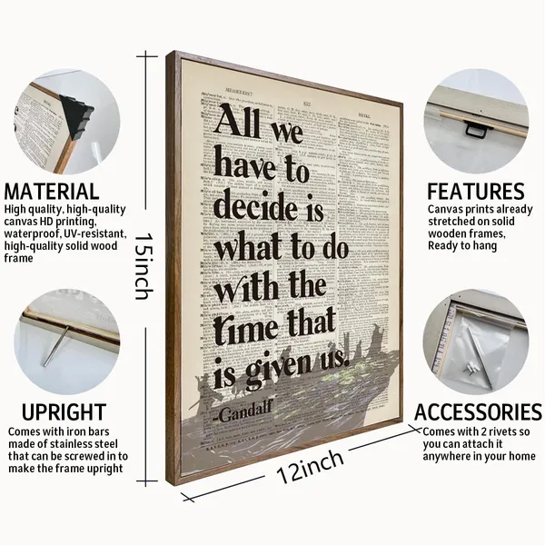 Multicolor_Gifts,_Framed_LOTR_Poster,_Gift_|_For_LOTR_Decor,_All_We_Have_to_Decide_is_What_to_Do_With_The_Time_That_is_Given_Us_-_Gandalf,_LOTR_Merch,_LOTR_Birthday_Decor,_Lord_of_the_Rings_Poster_12x15