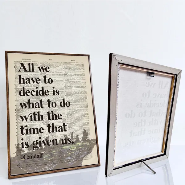 Multicolor_Gifts,_Framed_LOTR_Poster,_Gift_|_For_LOTR_Decor,_All_We_Have_to_Decide_is_What_to_Do_With_The_Time_That_is_Given_Us_-_Gandalf,_LOTR_Merch,_LOTR_Birthday_Decor,_Lord_of_the_Rings_Poster_12x15