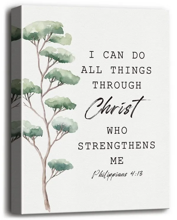 Multicolor_I_Can_Do_All_Things_Through_Christ_Sign_Canvas_Wall_Art_Decor,_Christian_Wall_Art,_Canvas_Prints_Poster_Wall_Art_|_For_Living_Room_Farmhouse_Home_Decor,_Philippians_4_13_Wall_Decor,_Size_12x15