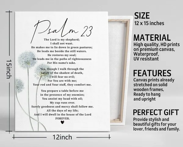Multicolor_Psalm_23_Sign_Canvas_Wall_Art,_Scripture_Signs_|_For_Home_or_Office_Decor,_The_Lord_is_My_Shepherd_Sign_Inspirational_Quote_Canvas_Prints_Poster_Wall_Art,_Christian_Family_Home_or_Office_Decor_Saying