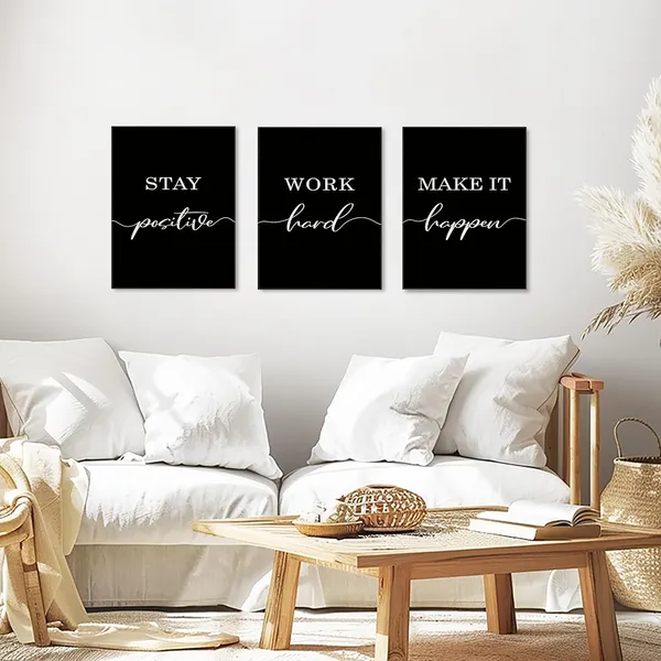 Multicolor_3_Pieces_Canvas_Wall_Art,_Inspirational_Motivational_Wall_Art,_Vintage_Canvas_Decor,_Home_Office_Decor,_Work_Hard_-_Stay_Positive_-_Make_It_Happen_Quotes_Poster_Framed_Artwork_|_For_Workplace_Decor