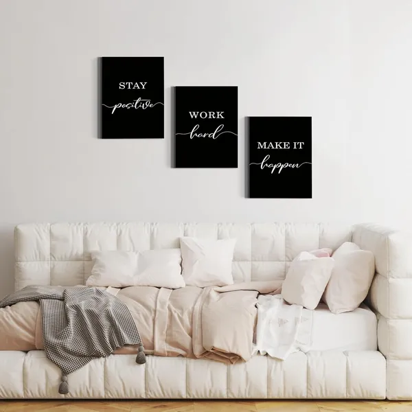 Multicolor_3_Pieces_Canvas_Wall_Art,_Inspirational_Motivational_Wall_Art,_Vintage_Canvas_Decor,_Home_Office_Decor,_Work_Hard_-_Stay_Positive_-_Make_It_Happen_Quotes_Poster_Framed_Artwork_|_For_Workplace_Decor