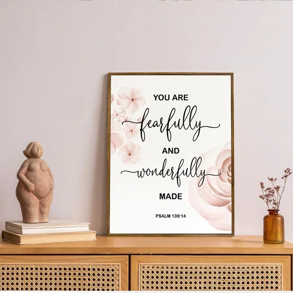 Multicolor_Bible_Verses_Wall_D??or,_Christian_Home_D??or,_You_Are_Fearfully_and_Wonderfully_Made,_Christian_Framed_D??or,_Bible_Verse_Wall_Decor_Wall_Art,_Scripture_Wall_Decor,_Canvas_Wall_Art_Psalm_139:14