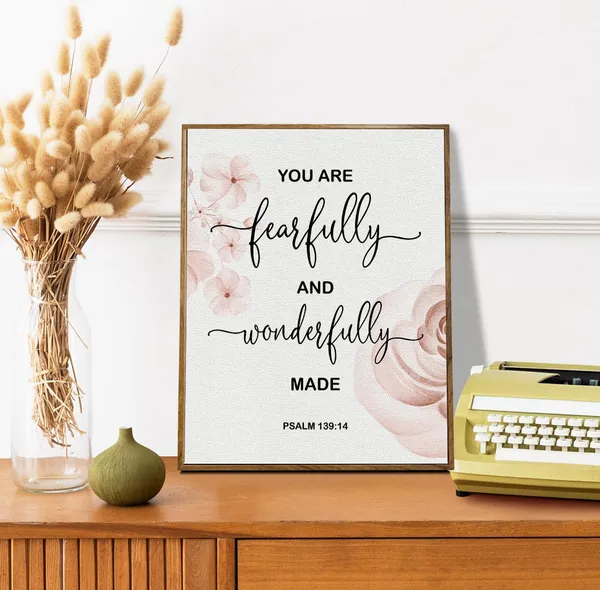 Multicolor_Bible_Verses_Wall_D??or,_Christian_Home_D??or,_You_Are_Fearfully_and_Wonderfully_Made,_Christian_Framed_D??or,_Bible_Verse_Wall_Decor_Wall_Art,_Scripture_Wall_Decor,_Canvas_Wall_Art_Psalm_139:14
