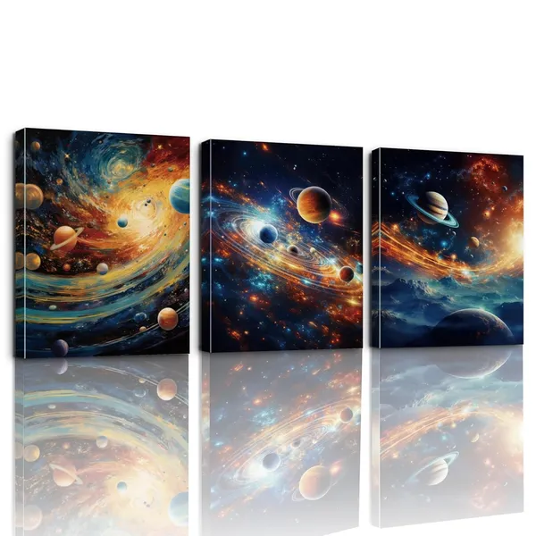 Multicolor_3_Pieces_Canvas_Wall_Art,_Outer_Space_Canvas_Wall_Art,_Universe_Paintings_Wall_Decorations_|_For_Kids_Room_Boys_Room_Space_Room,_Universe_Space_Canvas_Picture_|_For_Living_Room_Bedroom_Home_Office_Decor