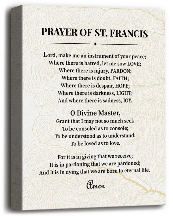 Multicolor_Canvas_Wall_Art_The_Prayer_of_St._Francis_Inspirational_Sign_Decor,_Beloved_Prayer_Provides_Encouragement_|_For_All,_Canvas_Prints_Poster_Wall_Art_|_For_Home_Decor,_Hanging_Wall_Decor_12_x_16
