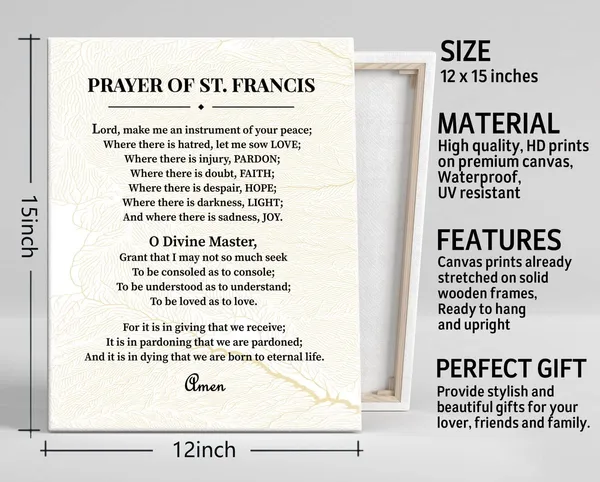 Multicolor_Canvas_Wall_Art_The_Prayer_of_St._Francis_Inspirational_Sign_Decor,_Beloved_Prayer_Provides_Encouragement_|_For_All,_Canvas_Prints_Poster_Wall_Art_|_For_Home_Decor,_Hanging_Wall_Decor_12_x_16