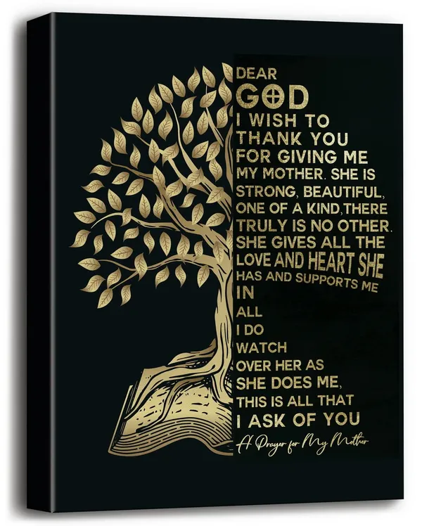 Multicolor_Canvas_Wall_Art_Inspirational_Quote_Birthday_Gifts_|_For_Mom,_"A_Prayer_|_For_My_Mother"_Poem,_Gifts_|_For_Mom_from_Daughter/Son_Canvas_Prints_Poster_Wall_Art,_Christmas_Mother's_Day_Gifts_Ideas_|_For_Mom