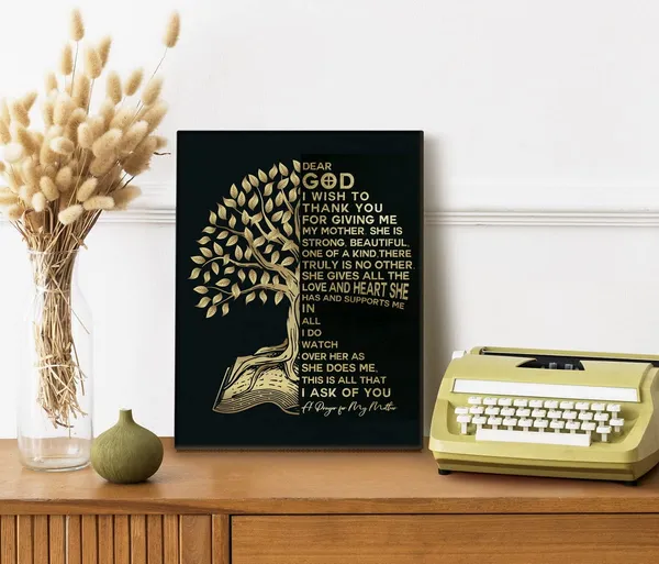 Multicolor_Canvas_Wall_Art_Inspirational_Quote_Birthday_Gifts_|_For_Mom,_"A_Prayer_|_For_My_Mother"_Poem,_Gifts_|_For_Mom_from_Daughter/Son_Canvas_Prints_Poster_Wall_Art,_Christmas_Mother's_Day_Gifts_Ideas_|_For_Mom