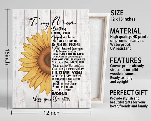 Multicolor_Canvas_Wall_Art_Inspirational_Quote_Gifts_to_My_Mom,_Mom_Gifts_from_Daughter_Sunflower_Decor_Canvas_Prints_Poster_Wall_Art,_Birthday_Christmas_Mother's_Day_Gifts_|_For_Mom,_Meaningful_Gifts_|_For_Mom