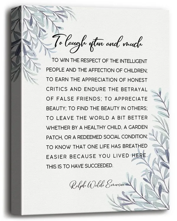 Multicolor_Canvas_Wall_Art_Inspirational_Quote_Succeed,_Motivational_Canvas_Prints_Poster_Ralph_Waldo_Emerson_Poem_Wall_Art_|_For_Home_Decor,_Gift_|_For_Home_and_Office_Decor_Under,_Size_12x15