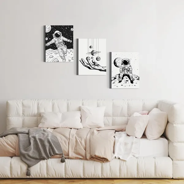 Multicolor_3_Pieces_Canvas_Wall_Art,_Creative_Astronaut_Canvas_Wall_Decor,_Outer_Space_Poster,_Astronauts_Canvas_Prints_Artwork_|_For_Home_Office_Decor,_Space_Room_Bedroom_Decor,_Teen_Boy_Girl_Room_Decor