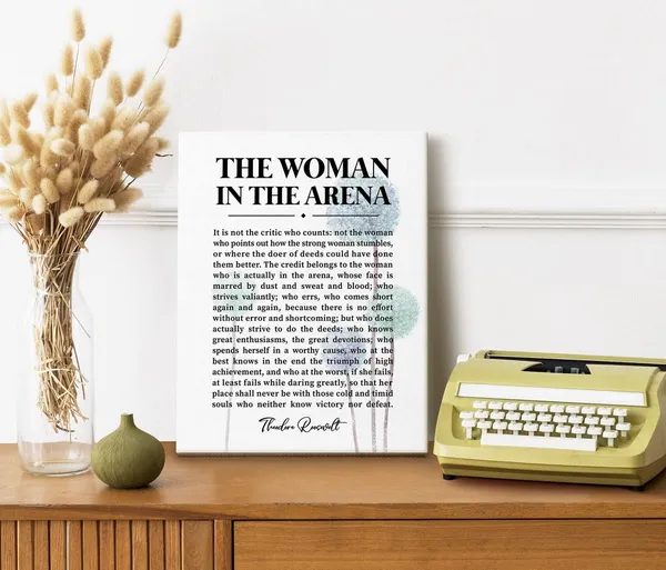 Multicolor_The_Woman_in_the_Arena_Canvas_Wall_Art,_Inspirational_Quote_Theodore_Roosevelt_Canvas_Prints_Poster,_Office_Living_Room_Bedroom_Wall_Art_Decor,_Inspirational_Gift_|_For_Women,_Girls_Size_12x15