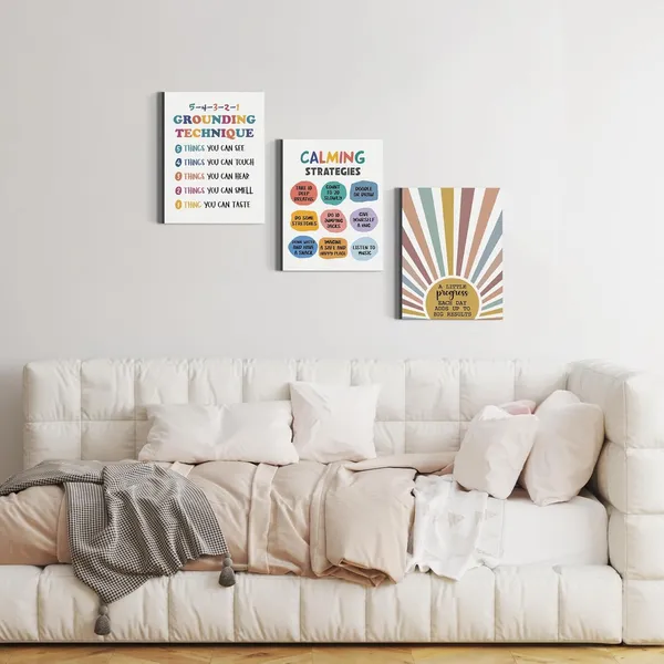 Multicolor_3_Pieces_Canvas_Wall_Art,_Mental_Health_Wall_Art,_Psych_Strategies_|_For_Kids_Toddler,_Calming_Down_Corner_Decor,_Canvas_Painting_Decor_|_For_Psychologist_Therapist_Counselor_Office,_Classroom_Decor