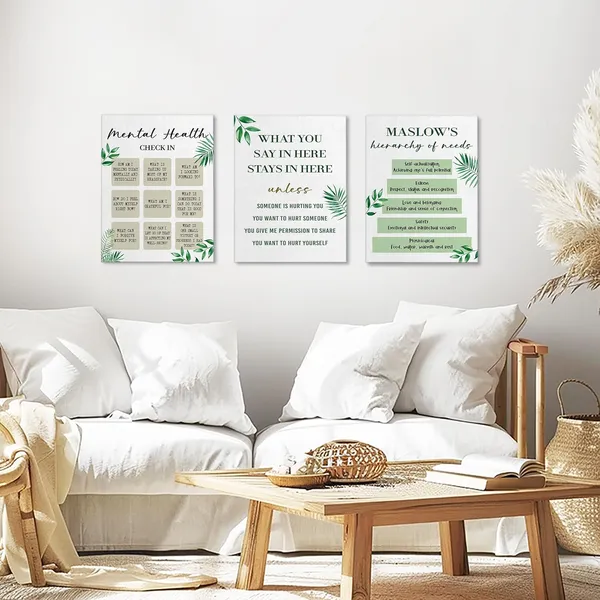 Multicolor_3_Pieces_Canvas_Wall_Art,_Mental_Health_Canvas_Poster,_Self_Check_Prints,_Psychotherapy_Wall_Decor,_Poster_|_For_Social_Work_Decor,_Counseling_Room_Decor,_Therapist_Psychologist_Office_Wall_Decor
