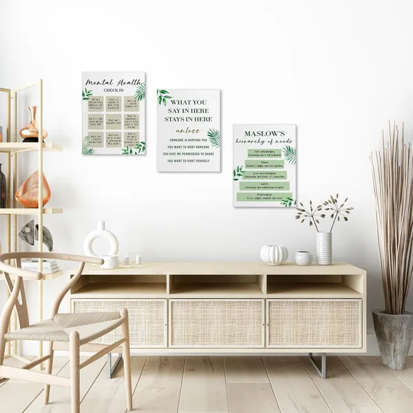 Multicolor_3_Pieces_Canvas_Wall_Art,_Mental_Health_Canvas_Poster,_Self_Check_Prints,_Psychotherapy_Wall_Decor,_Poster_|_For_Social_Work_Decor,_Counseling_Room_Decor,_Therapist_Psychologist_Office_Wall_Decor