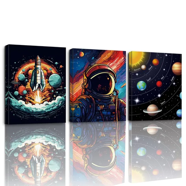 Multicolor_3_Pieces_Canvas_Wall_Art,_Astronomy_Poster,_Astronaut_Space_Canvas_Prints,_Space_Wall_Art_|_For_Boys_Girls_Kids_Bedroom_Nursery_Room_Decor,_Modern_Inspirational_Universe_Canvas_Picture_Prints