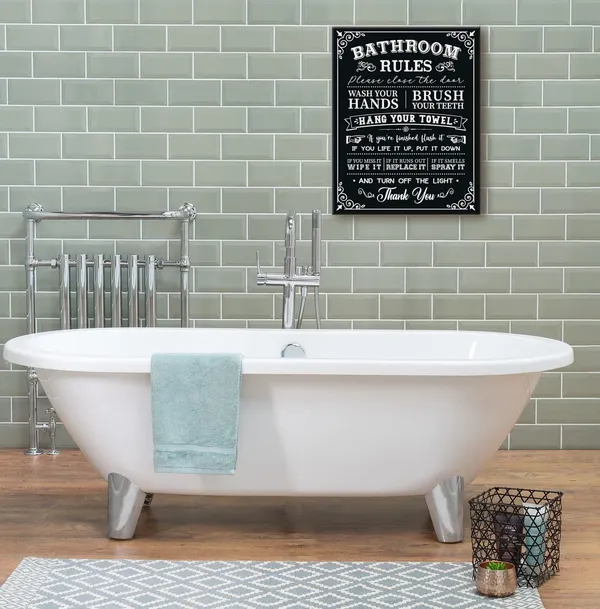 Multicolor_Bathroom_Canvas_Wall_Art,_Funny_Rustic_Bathroom_Rules_Prints_Signs,_Canvas_Prints_Poster_Wall_Art_|_For_Bathroom_Laundry_Room_Decor,_Print_HD_Picture_Artwork_Home_Decor,_Size_12_x_16