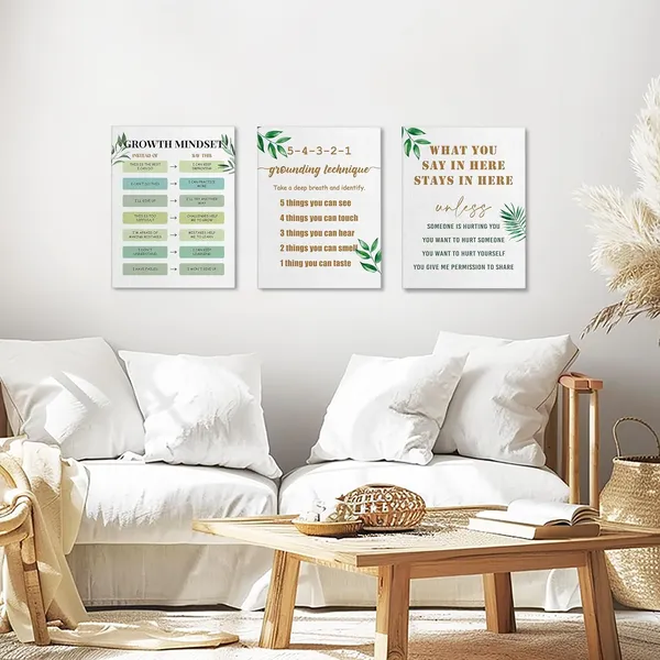 Multicolor_3_Pieces_Canvas_Wall_Art,_Psychology_Canvas_Poster,_Grounding_Technique_Posters,_Growth_Mindset_Canvas_Poster,_School_Counseling_Office_Decor,_Classroom_Wall_Decor,_Inspirational_Home_Decor