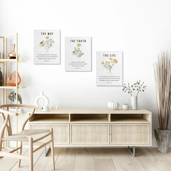 Multicolor_3_Pieces_Canvas_Wall_Art,_Christian_Posters,_Bible_Verse_Home_Office_Decor,_Botanical_Decor,_Beautiful_Wall_Art_Decor,_Christian_Gift,_Religious_Artwork,_The_Way_The_Truth_The_Life_Poster