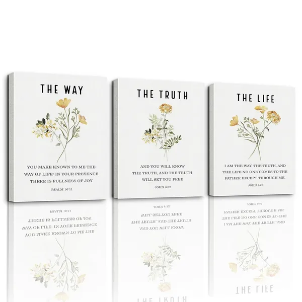 Multicolor_3_Pieces_Canvas_Wall_Art,_Christian_Posters,_Bible_Verse_Home_Office_Decor,_Botanical_Decor,_Beautiful_Wall_Art_Decor,_Christian_Gift,_Religious_Artwork,_The_Way_The_Truth_The_Life_Poster
