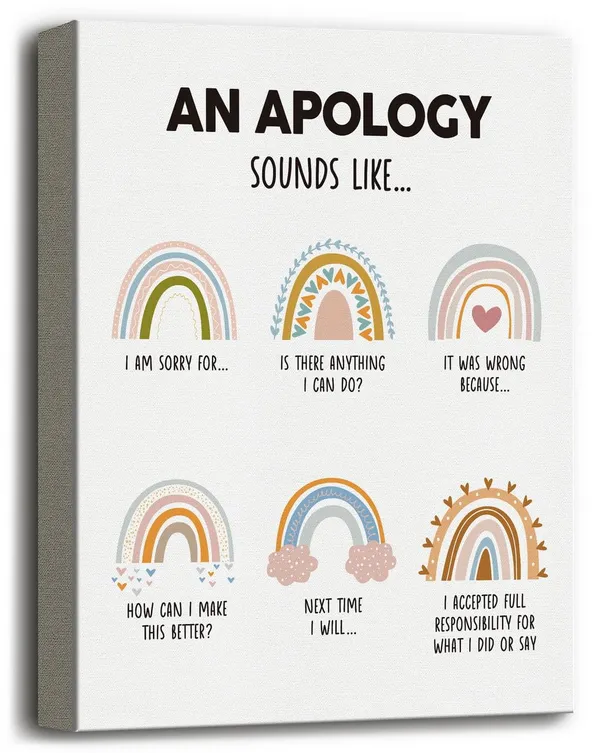 Multicolor_Canvas_Wall_Art,_Wall_Art_Prints,_Canvas_Poster_Wall_Art_Hanging_Decor_Print,_Classroom_Rules_Decor,_School_Decor,_Playroom_Decor,_Apologizing_Canvas_Poster_Wall_Decor,_An_apology_Sounds_Like_Poster