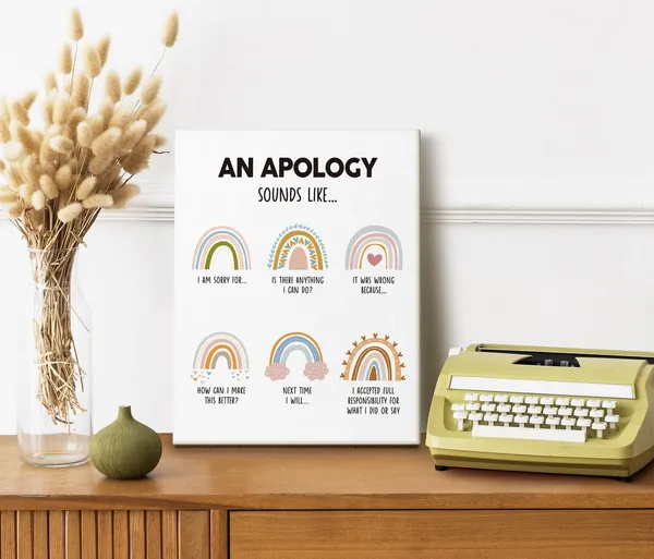 Multicolor_Canvas_Wall_Art,_Wall_Art_Prints,_Canvas_Poster_Wall_Art_Hanging_Decor_Print,_Classroom_Rules_Decor,_School_Decor,_Playroom_Decor,_Apologizing_Canvas_Poster_Wall_Decor,_An_apology_Sounds_Like_Poster