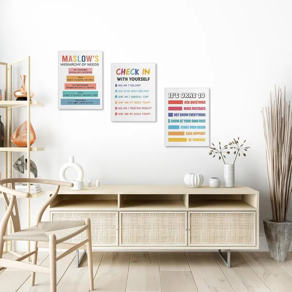 Multicolor_3_Pieces_Canvas_Wall_Art,_Therapy_Wall_Art,_Growth_Mindset_Canvas_Poster,_Counseling_Room_Decor,_Maslow's_Hierarchy_of_Needs_Prints,_Check_In_with_Yourself,_It's_OK_to_Ask_Questions_Prints