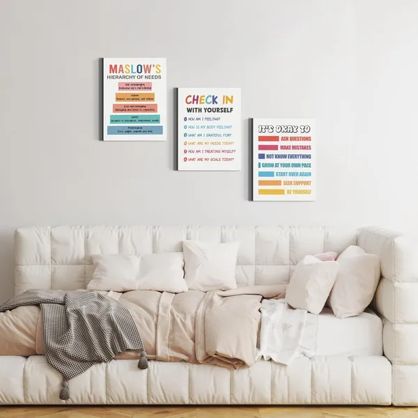 Multicolor_3_Pieces_Canvas_Wall_Art,_Therapy_Wall_Art,_Growth_Mindset_Canvas_Poster,_Counseling_Room_Decor,_Maslow's_Hierarchy_of_Needs_Prints,_Check_In_with_Yourself,_It's_OK_to_Ask_Questions_Prints