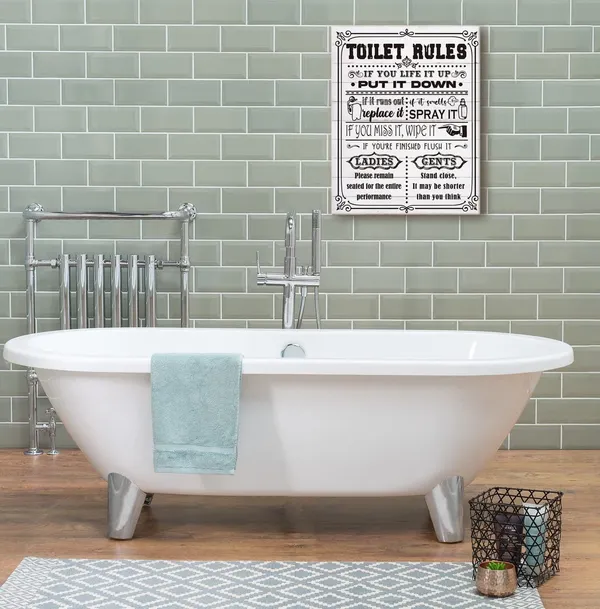 Multicolor_Bathroom_Funny_Canvas_Wall_Art_Rustic_Toilet_Rules_Prints_Signs,_Canvas_Prints_Poster_Wall_Art_|_For_Bathroom_Laundry_Room_Decor,_Print_HD_Picture_Artwork_Home_Decor,_Size_12x15