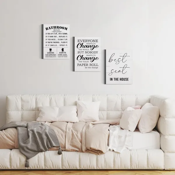 Multicolor_3_Pieces_Canvas_Wall_Art,_Funny_Bathroom_Canvas_Wall_Art,_Best_Seat_In_the_House_Prints,_Farmhouse_Home_Bathroom_Decor,_Bathroom_Rules_Canvas_Painting,_Wall_Decoration_|_For_Bathroom_Restroom_Toilet