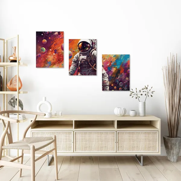 Multicolor_3_Pieces_Canvas_Wall_Art,_Outer_Space_Wall_Art,_Astronaut_Canvas_Posters_Framed_Artwork,_Teen_Boy_Girl_Room_Decor_|_For_Wall_Table,_Galaxy_Astronaut_Themed_Decor_|_For_Home_Office_Living_Room_Bedroom