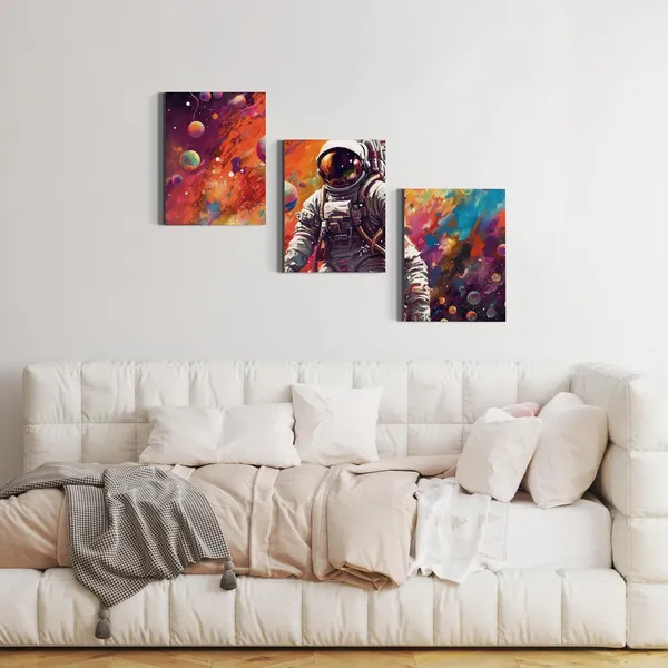 Multicolor_3_Pieces_Canvas_Wall_Art,_Outer_Space_Wall_Art,_Astronaut_Canvas_Posters_Framed_Artwork,_Teen_Boy_Girl_Room_Decor_|_For_Wall_Table,_Galaxy_Astronaut_Themed_Decor_|_For_Home_Office_Living_Room_Bedroom