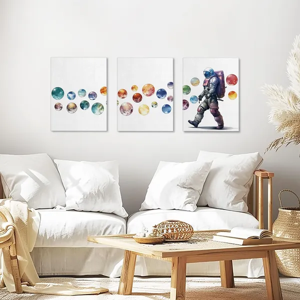 Multicolor_3_Pieces_Canvas_Wall_Art,_Astronaut_with_Planets_Poster,_Galaxy_Planets_Astronauts_Themed_Canvas_Wall_Art,_Wall_Decorations_|_For_Kids_Boys_Bedroom_Classroom_Nursery,_Home_Decor_Accent